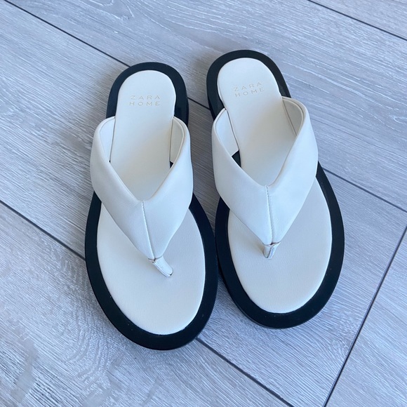 Zara Home contrast Leather Sandals 🍦US 8 - Picture 9 of 13